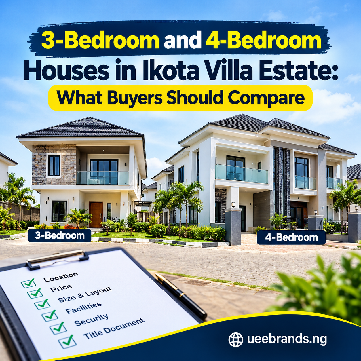 3-Bedroom and 4-Bedroom Houses in Ikota Villa Estate